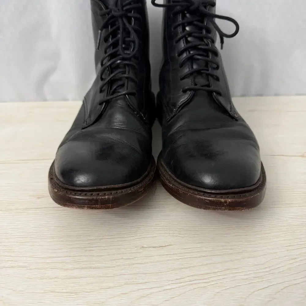 Frye Boots Mens Size 8 D Jones Black Leather Lace Up Made in Mexico